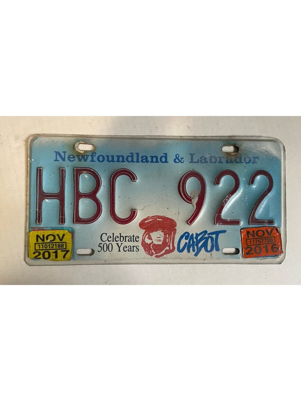 Newfoundland License Plate Labrador Canada Picture Plant 2016 2017 HBC 922